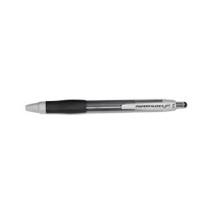 Roller Ball Retractable Gel Pen, Black Ink, Fine, Dozen