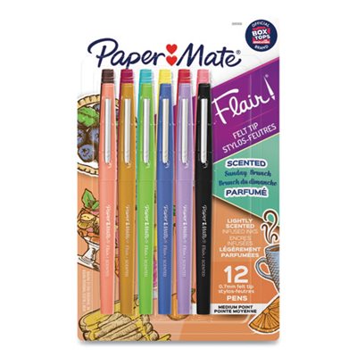 PEN, FLAIR SCENTED FELT TIP MED 0.7MM ASSORTED COLORS 12PK