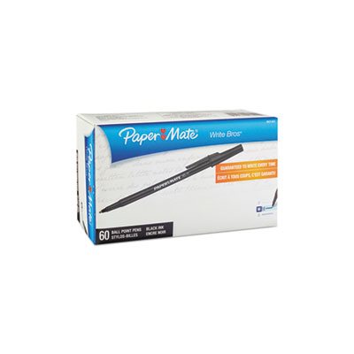 PEN, BALLPOINT, STICK, Write Bros, Black Ink, 1mm, 60 / Pack