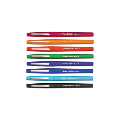 PEN, STICK, Point Guard Flair Needle Tip, Assorted Ink, .7mm, 8 / Set