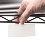 HOLDERS, LABEL, FOR Wire Rack Shelf, Side Load, 3.5" x 1.5", White, 10 / Pack