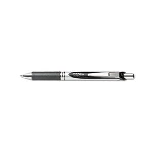 PEN, RETRACTABLE, GEL, EnerGel RTX, .7mm, Black / Gray Barrel, Black Ink