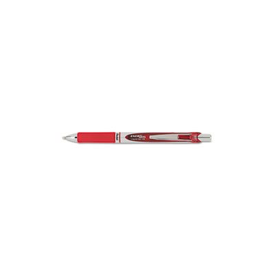 PEN, RETRACTABLE, GEL, EnerGel RTX, .7mm, Black / Gray Barrel, Red Ink