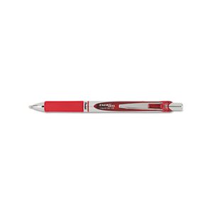 PEN, RETRACTABLE, GEL, EnerGel RTX, .7mm, Black / Gray Barrel, Red Ink