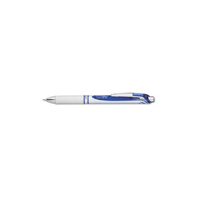 PEN, RETRACTABLE, LIQUID GEL, EnerGel RTX, .7mm, White / Blue Barrel, Blue Ink