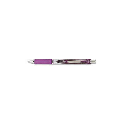 PEN, RETRACTABLE, LIQUID GEL, EnerGel RTX, .7mm, Black / Gray Barrel, Violet Ink