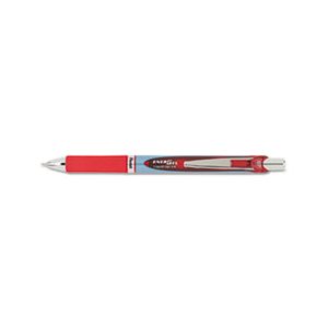 PEN, RETRACTABLE, LIQUID GEL, EnerGel RTX, .7mm, FINE, Black / Gray Barrel, Red Ink