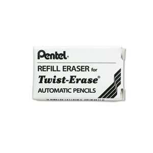 Eraser Refill, FOR PENTEL TWIST-ERASE MECHANICAL PENCILS, 3 / Tube