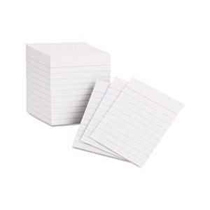 INDEX CARDS, RULED, MINI, 3" x 2.5", White, 200 / Pack