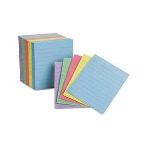 INDEX CARDS, Ruled, Mini, 3" x 2.5", Assorted, 200 / Pack