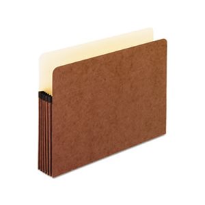 FILE POCKET, EXPANDING, STANDARD, Manila, Straight Cut, 1 Pocket, Letter, Redrope