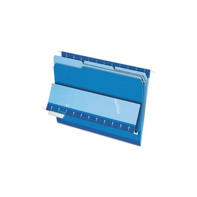 FILE FOLDERS, Interior, 1 / 3 Cut Top Tab, Letter, Blue 100 / Box