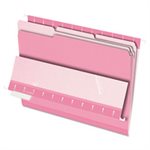 FILE FOLDERS, Interior, 1 / 3 Cut Top Tab, Letter, Pink, 100 / Box