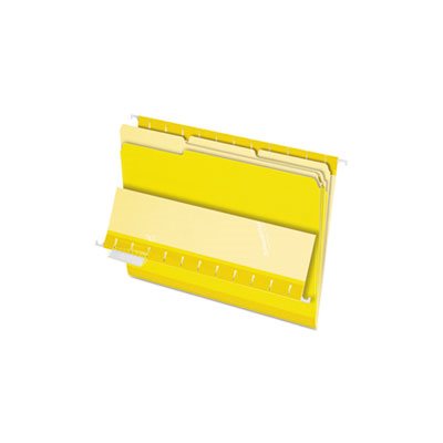 FILE FOLDERS, Interior, 1 / 3 Cut Top Tab, Letter, Yellow, 100 / Box