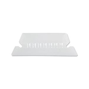 FOLDER TABS, FOR Hanging File, 1 / 5 Tab, 2", Clear Tab / White Insert, 25 / Pack