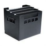 Desktop File, w /  Hanging Folders, Letter, Plastic, 12.75" x 10" x 11", Black