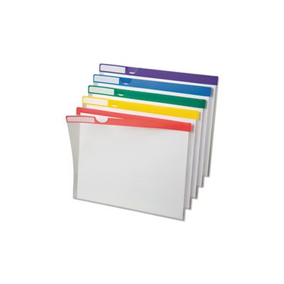 Clear Poly Index Folders, Letter, Assorted Colors, 10 / Pack