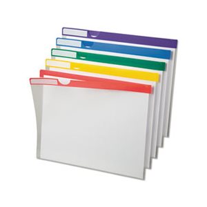 Clear Poly Index Folders, Letter, Assorted Colors, 10 / Pack