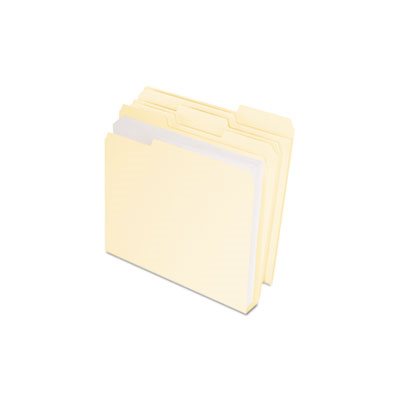 FILE FOLDERS, Double Stuff, 1 / 3 Cut, Letter, Manila, 50 / Pack