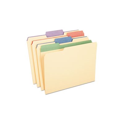 FILE FOLDERS, Color Tab, 1 / 3 Cut, 3 / 4" EXPANSION, Letter, 50 / BOX