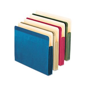 FILE POCKET, EXPANDABLE, Recycled, Paper, Color, Letter, 4 colors, 4 / Pack