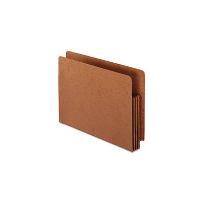 FILE POCKETS, Heavy-Duty, End Tab, Straight Cut, 1 Pocket, Letter, Brown