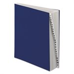 Desk File, EXPANDING, A-Z, Letter Size, Acrylic-Coated, Pressboard, Dark Blue