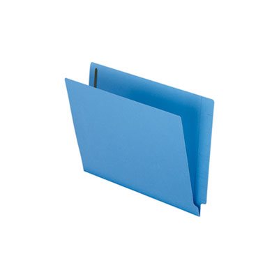 EXPANSION FOLDER, Reinforced, End Tab, Two Fasteners, Letter, Blue, 50 / Box