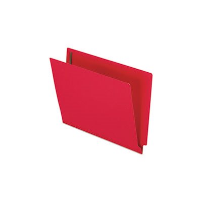 FASTENER FOLDER, EXPANSION, Reinforced, End Tab, Two Fasteners, Letter, Red, 50 / Box