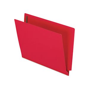 FASTENER FOLDER, EXPANSION, Reinforced, End Tab, Two Fasteners, Letter, Red, 50 / Box