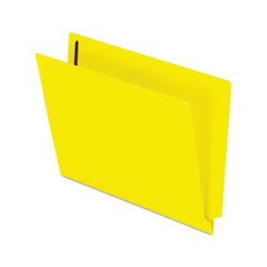 EXPANSION FOLDERS, Reinforced, End Tab, Two Fasteners, Letter, Yellow, 50 / Box