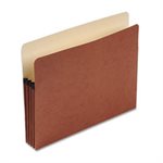 FILE POCKET, 3.5" EXPANSION, RECYCLED, Letter, RED