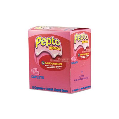 Tablets, PEPTO BISMOL, Two-Pack, 25 Packs / Box