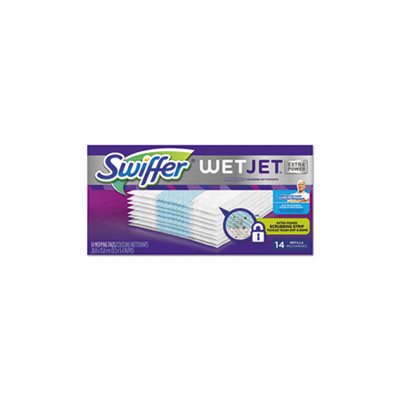 REFILL, WetJet System Pads, 11.3" x 5.4", Extra Power, White, 14 / Box