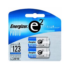 BATTERY, ENERGIZER, Lithium, Photo, FOR DIGITAL CAMERAS, 123, 3V, 2 / Pack