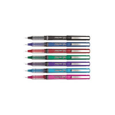 PEN, ROLLER BALL, STICK, Precise V5, Precision Point, Assorted Ink, .5mm, 7 / Pack