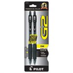 PEN, RETRACTABLE, G2 Premium, Gel, Refillable, Black Ink, .7mm, 2 / Pack