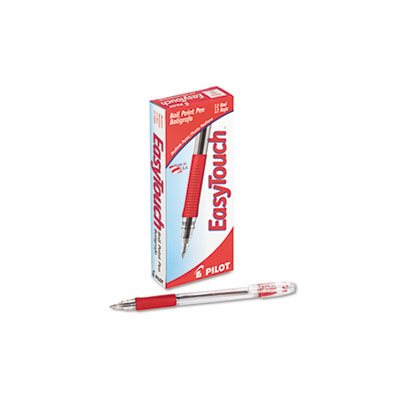 PEN, BALL POINT, STICK, EasyTouch, Red Ink, 1mm, Dozen