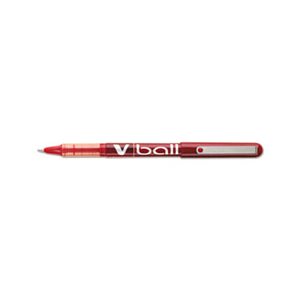 PEN, ROLLER BALL, STICK, VBall, Liquid Ink, Red Ink, .5mm, Dozen