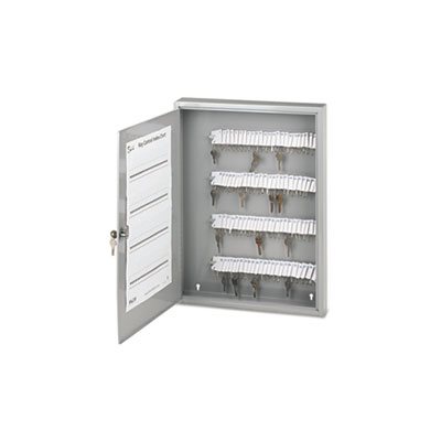 Locking Key Cabinet, 100-Key, Steel, Gray, 16 1 / 2 x 3 x 22 1 / 2