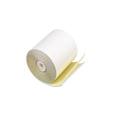 Paper Rolls, Two Ply Receipt Rolls, 3" x 90 ft, White / Canary , 50 / Carton