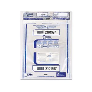 Triple Protection Tamper-Evident Deposit Bags, 9 x 12, Clear, 100 / Pack