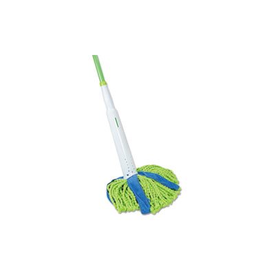 Cone Mop Supreme, 8" Wide, 31 3 / 4" Steel Handle, Green / Blue, Each