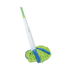 Cone Mop Supreme, 8" Wide, 31 3 / 4" Steel Handle, Green / Blue, Each