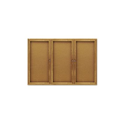 BOARD, BULLETIN, Enclosed, FABRIC / CORK, 72" x 48", Oak FINISH Frame