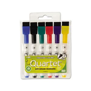 MARKER, DRY ERASE, Low-Odor, ReWritables, Mini-Marker Set, Fine Point, Classic, 6 / Set