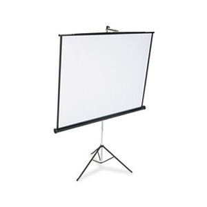 SCREEN, PROJECTION, Portable, Tripod, 70" x 70", White Matte, Black Steel Case