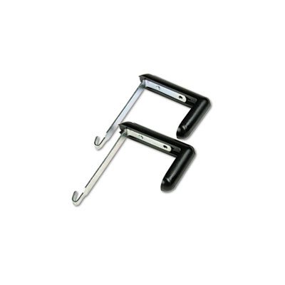 HANGERS, Adjustable, Cubicle, 1.5" - 3" Panels, Aluminum / Black, 2 / Set