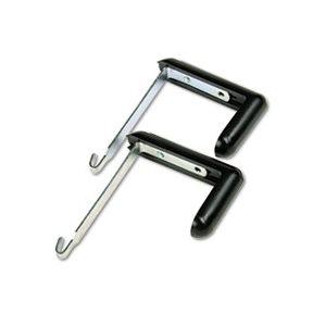 HANGERS, Adjustable, Cubicle, 1.5" - 3" Panels, Aluminum / Black, 2 / Set