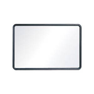 BOARD, DRY ERASE, Contour, Melamine, 24" x 18", White Surface, Black Frame